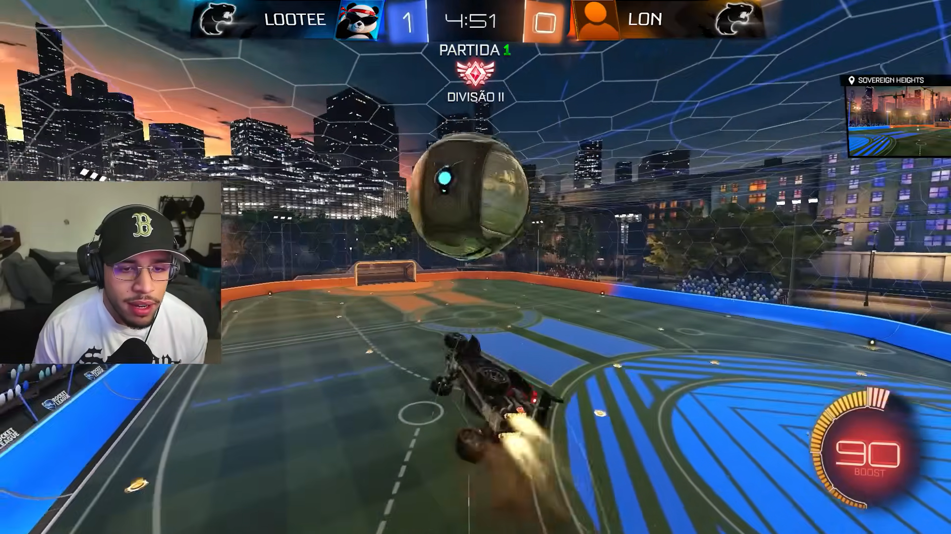 Overlay competitivo para transmissão de Rocket League